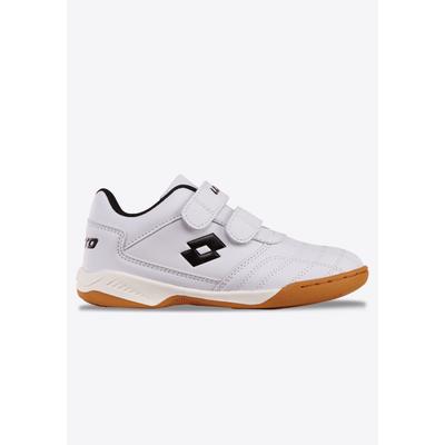 Hallenschuh LOTTO, Mädchen, Gr. 28, schwarz-weiß (weiß, schwarz), Synthetik, Schuhe Hallenschuh, mit Klettverschluss