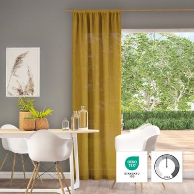 Vorhang NEUTEX FOR YOU "Mara" Gr. 1, gelb, B:144cm H:245cm, Jacquard, Polyester, Gardinen