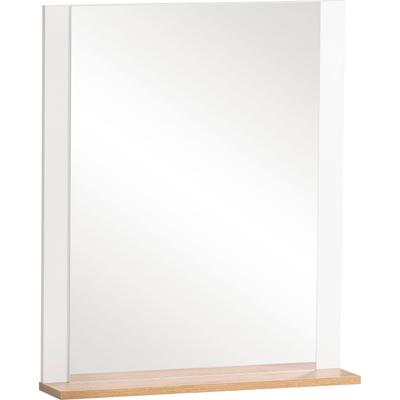 Spiegel SCHILDMEYER "Jelda", weiß (weiß, eiche landhausfarben), B:59,6cm H:71,1cm T:12,3cm, Holzwerkstoff, Spiegel, Solide Verarbeitung - Dieses Produkt ist in Deutschland gefertigt