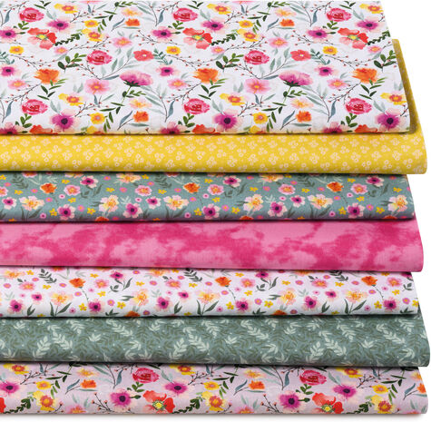 Patchwork- und Quiltpaket "Frühlingsblumen", bunt