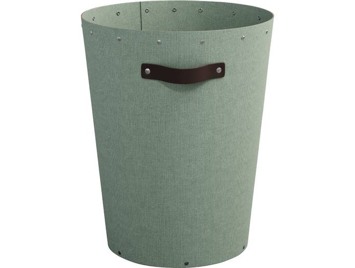 Papierkorb Bigso Box soft teal Papier/Leder