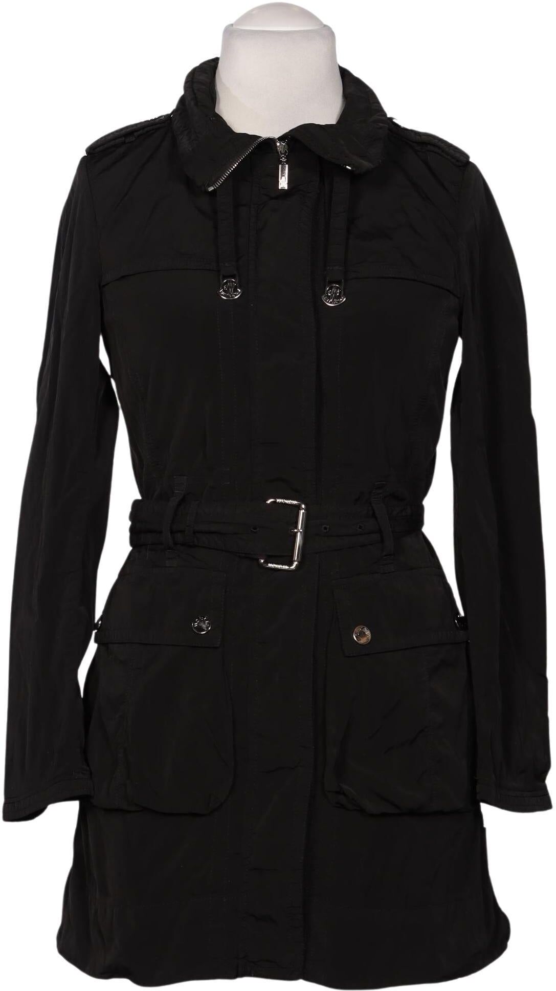 Moncler Damen Mantel, Schwarz, Gr. M, Synthetik - Second Hand
