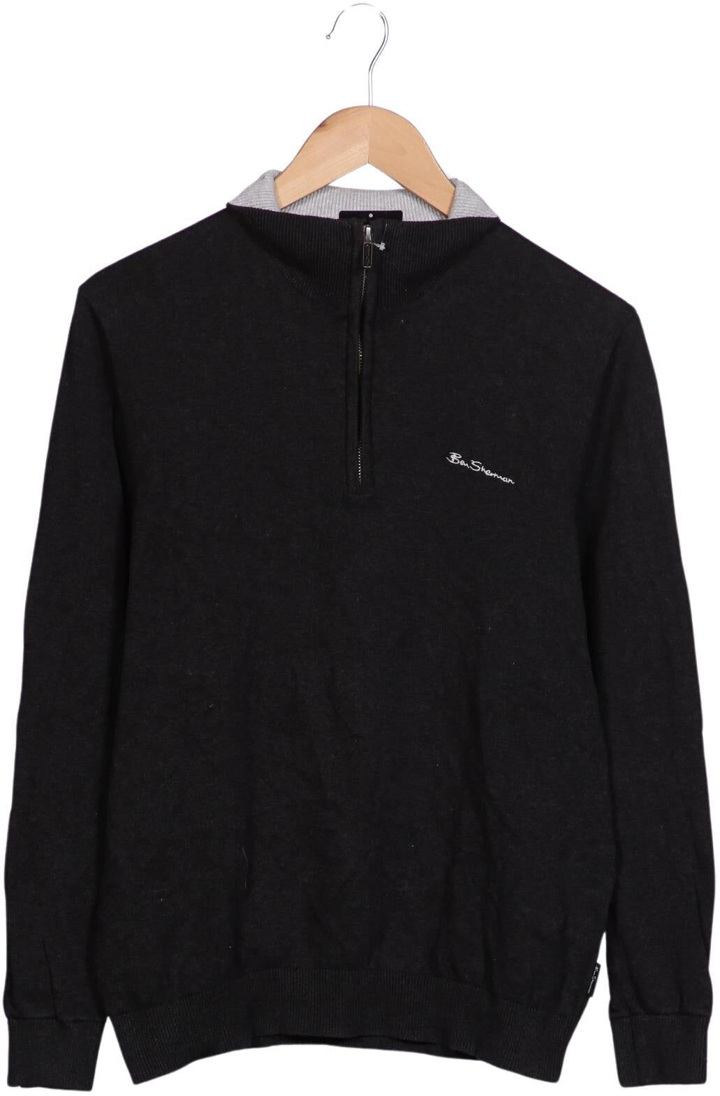 Ben Sherman Herren Pullover, Grau, Gr. M, Baumwolle - Second Hand