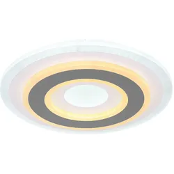 LED Deckenleuchte Fernbedienung Tageslichtleuchte Deckenlampe dimmbar Wohnzimmerleuchte Esszimmerlampe, Memory Funktion fixierbar CCT, Metall, opal anthrazit, 21 Watt 1365 Lumen, D x H 30 x 5,5 cm