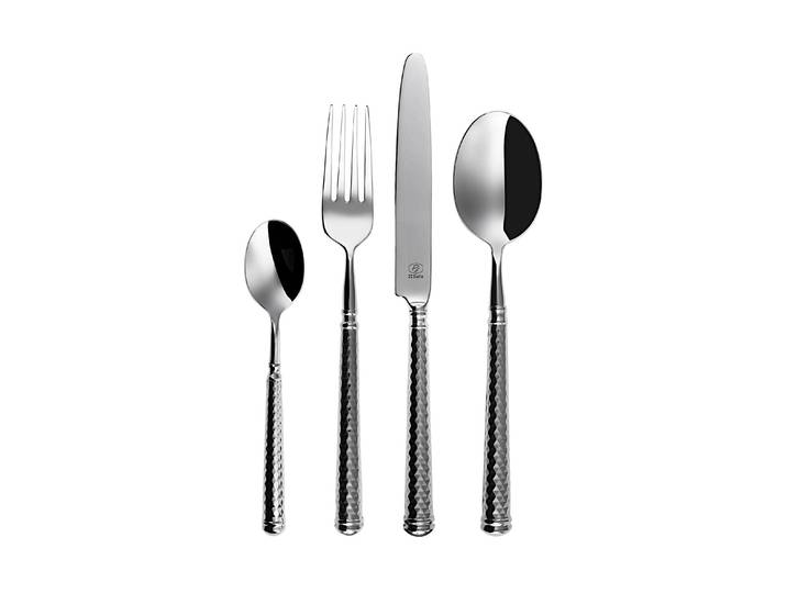 Besteck-Set SOLA Cubism 21st Century 24-tlg. , silber, 24, Edelstahl 18/10, Essbesteck-Sets, Besteck-Set, Spülmaschinenfest
