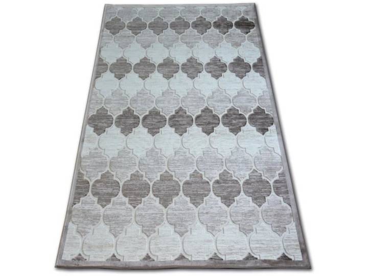 Tapis ACRYLIQUE YAZZ 3766 Beige Foncé/Marron Trèfle Marocain Trellis - 200x290 cm