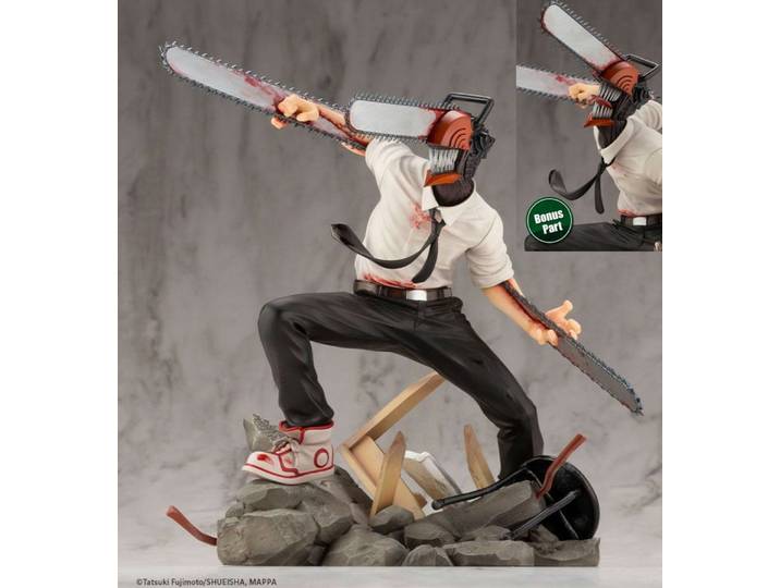 Kotobukiya Actionfigur Chainsaw Man 1/8 Chainsaw Man ARTFX J 20 cm PVC Statue Bonus Edition