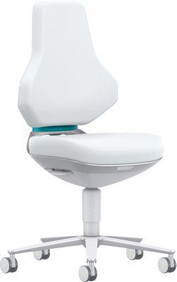 TEXON 2 Reinraum-Arbeitsstuhl Skintec offwhite, ESD- & Reinraum-konform, mit Rollen