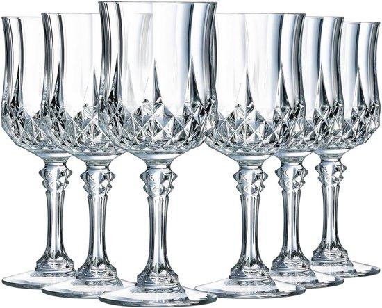 Set van 6 elegante hoogwaardige wijnglazen