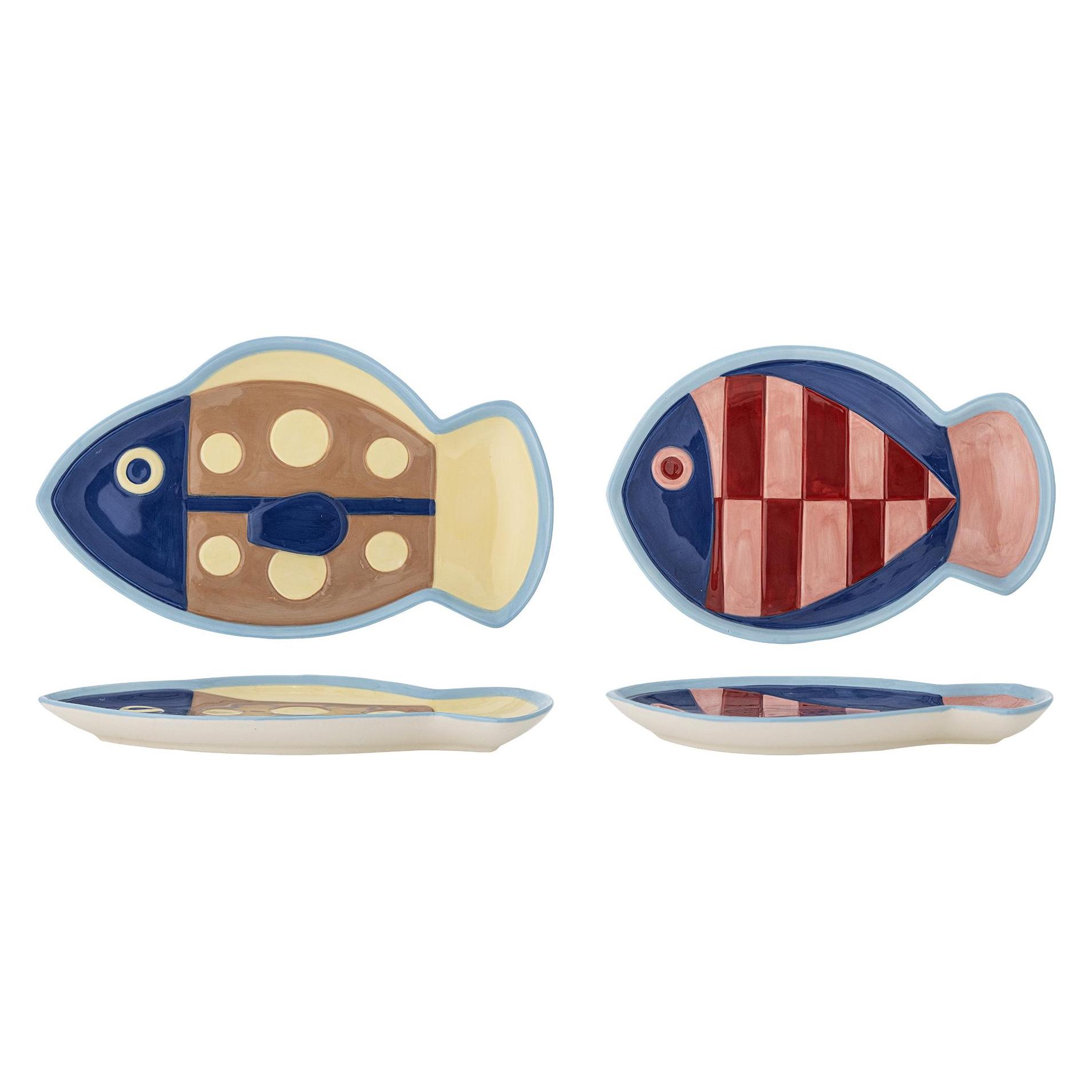 Bloomingville - Willy Plate - Multi - Stoneware (6x) (82063207)