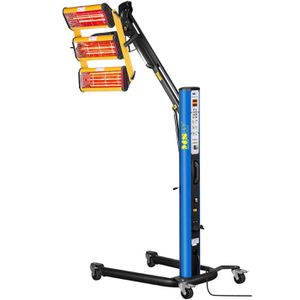 MSW Infrarot-Lacktrockner IR-DRYER3000.1 PULSE, 3 Leuchtröhren, 3300 W, 230 V, digitales Display, Trocknungsfläche 120 x 100cm