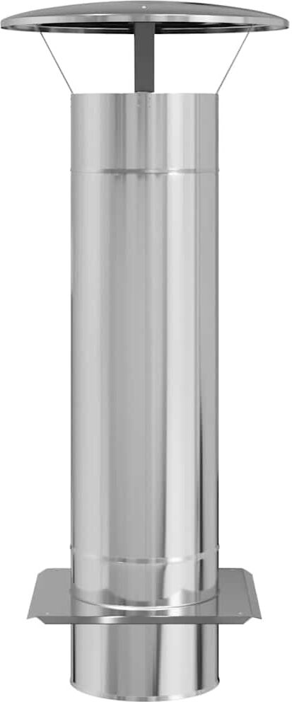 vidaXL Extension de Conduit Argenté 35 x 35 x 82 cm Acier inoxydable