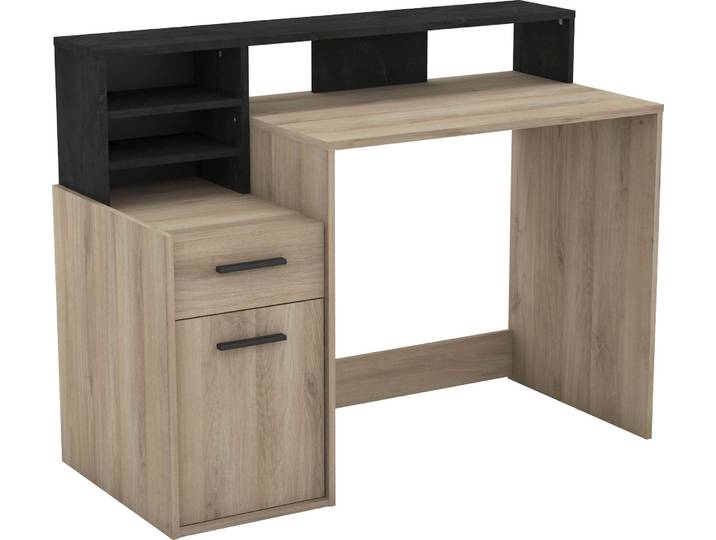 Schreibtisch DEMEYERE GROUP Delphi , braun (kronberg, kronberg), B:126,2cm H:93,5cm T:59,8cm, Tische, Schreibtisch, Schreibtisch 1Turig 1 Schublade