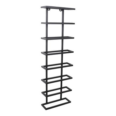LOFT42 Pinot Wandweinregal – 8 Flaschen – Metall – Schwarz – 87 x 27 x 11 cm