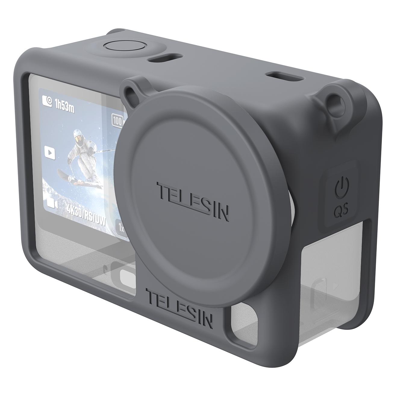 Telesin Protective Cover + Lens Cap - DJI Osmo Action 6 - Grey (S6-PTC-11GY)