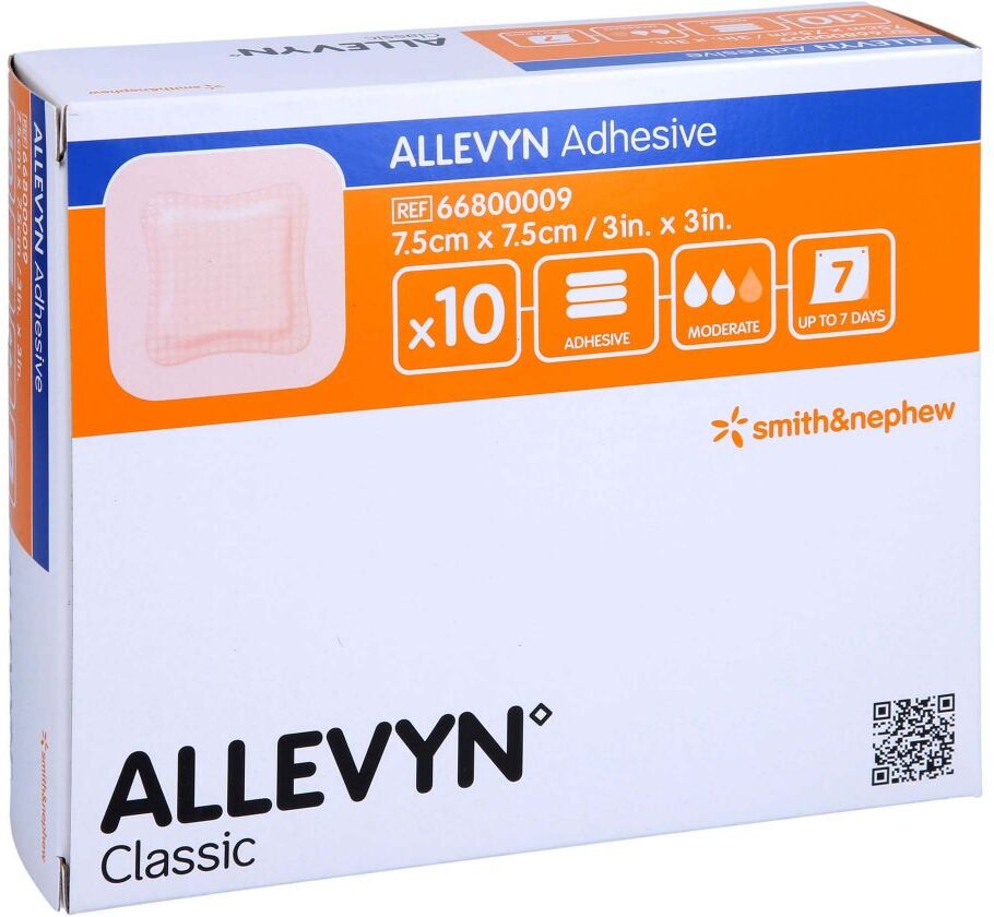 Allevyn Adhesive 7,5x7,5 cm haftende Wundauflage