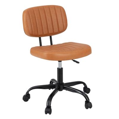 COSTWAY Bürostuhl, Armlehnenlos, Ergonomischer Drehstuhl mit Rollen, für Computer, Gepolstert, Höhenverstellbar