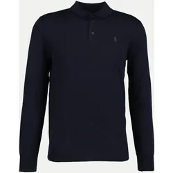 Pullover mit Polokragen Blau XXL