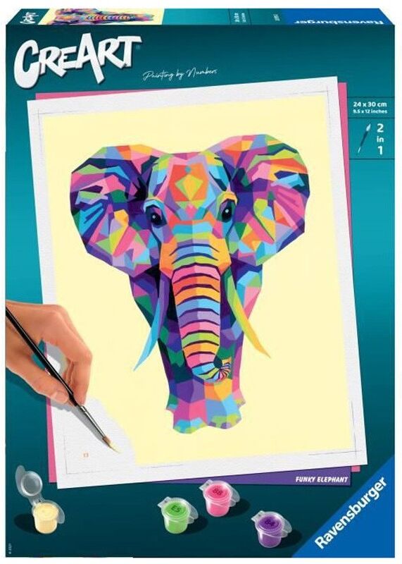 Ravensburger CreArt Éléphant - Grand Format - Peinture au numéro