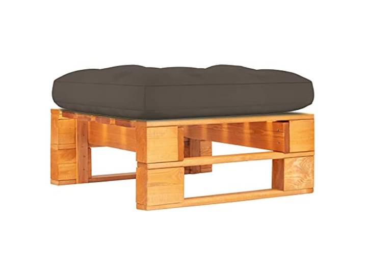 YUTAASU Palettenhocker Holz Honigbraun Imprägniertes Kiefernholz Wetterbeständig, Robust, Mit Kissen, Als Ottomane Oder Beistelltisch Nutzbar