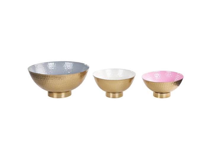 Beliani Dekoschale Metall mehrfarbig/gold Baru, Goldfarben, Mode, 16 cm, Dekoration, Dekoschalen