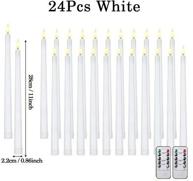 Inspire Essentials LED Flameless Taper Candles Set Battery Operated Flickering Candle Decor For Home And Events 12