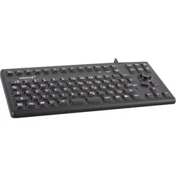 Gett InduProof3 Silikon Tastatur mit Maussteuerung IP68 wasserdicht desinfizierbar schwarz 86 Tasten (Deutschland, Kabelgebunden), Tastatur, Schwarz