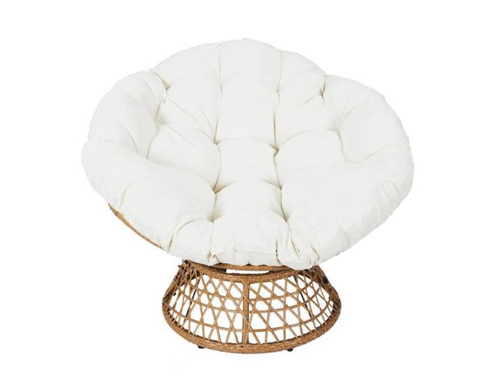 Fauteuil pivotant blanc capitonné - MERIO