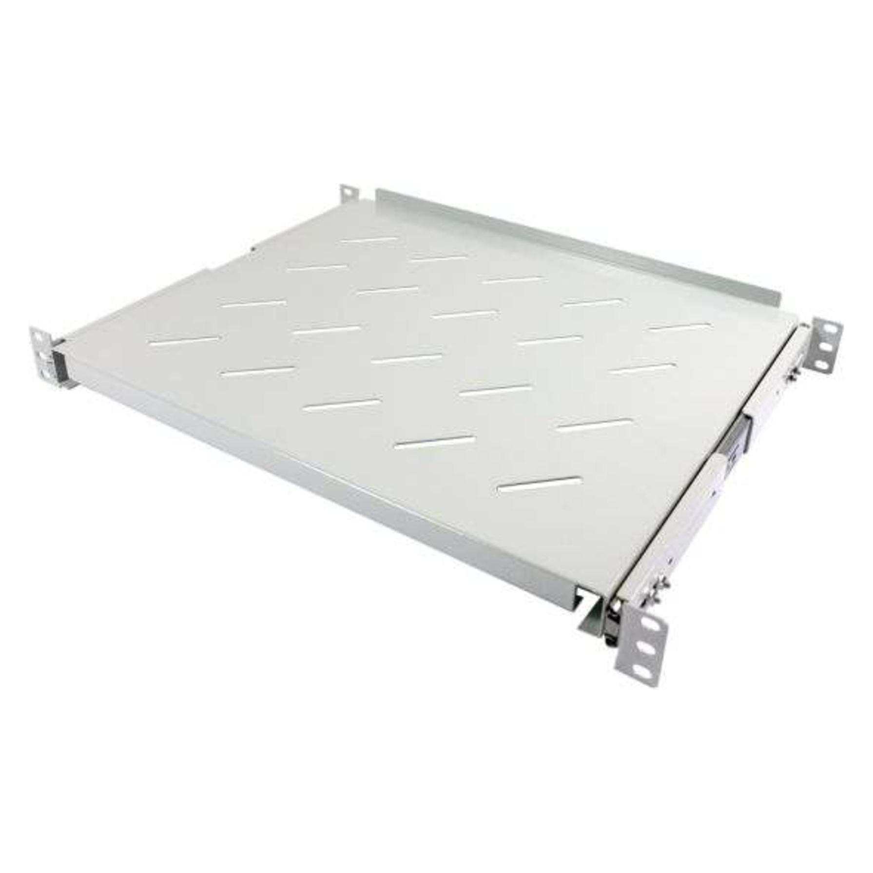 Allnet 48,30cm (19")zbh. Fachboden ausziehbar, für 1200mm Schrank tiefe, Lichtgrau, t950-1050mm (ALL-S0002199)
