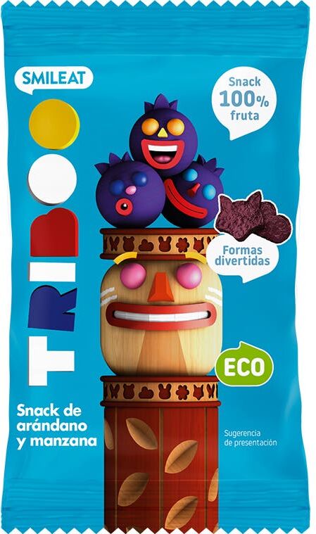 Smileat Triboo Snack Ecológico de Arándano y Manzana 25 g