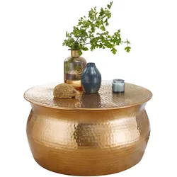 WOHNLING WL5.456 Couchtisch KARAM Gold 60 cm x 60 cm x 30 cm