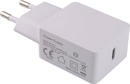 Dehner Elektronik USB Ladegerät 20W 1x USB-C Weiß Innenbereich USB Power Delivery (USB-PD)