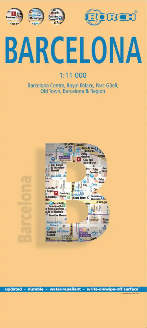 Plan plastifié - Barcelone   Borch Maps
