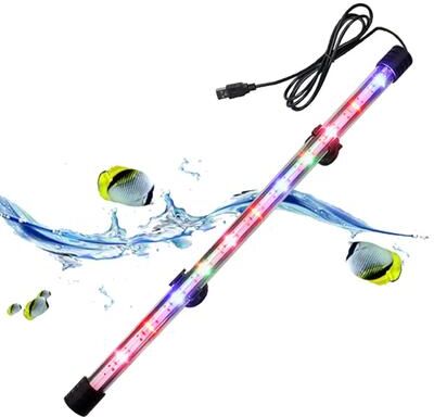 Pet Hub Aquarium LED Submersible Mood Lamp: USB Waterproof Fish Tank Decor & Plant Grow Light 1