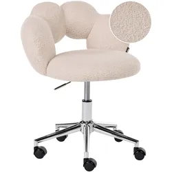 SCHREIBTISCHSTUHL Bouclé Hellbeige Whizzy