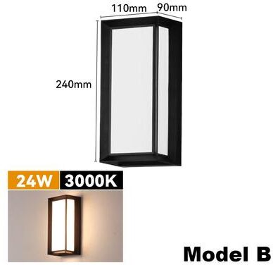 Multisell Products Hub Plastic Lamp Body, Exterior Wall Lighting, Garden Light Porch Light 3000k b 24w