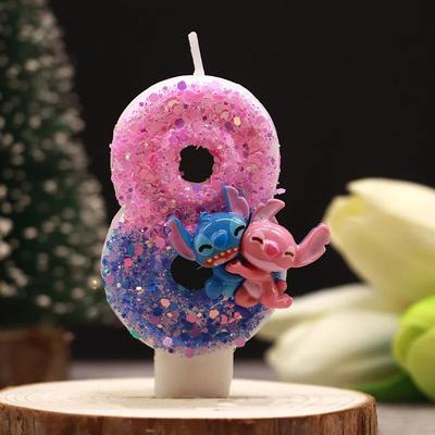 Inspired Living Stitch Number Birthday Candle Cartoon Cake Decoration For Kids Party 8