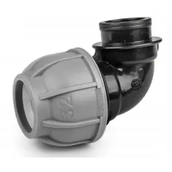 Klemmfitting Winkel 90° für 32mm PE Rohre mit IG 1" PN10 BRADAS DSRA10K32F1