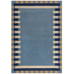 KADIMA DESIGN Wollteppich Handgetuftet | Mit lebendigem Bordürendesign | Strapazierfähig für Ihr Zuhause | 200x290cm