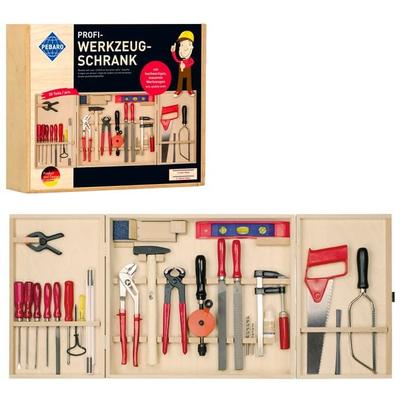 PEBARO 415 - Profi-Werkzeugschrank mit Young Worker Werkzeugen, Holz-Werkzeugschrank mit Zubehör