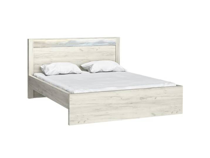Lomadox Bett 160x200 cm Doppelbett Ehebett Schlafzimmermöbel Bettgestell modern in weiß