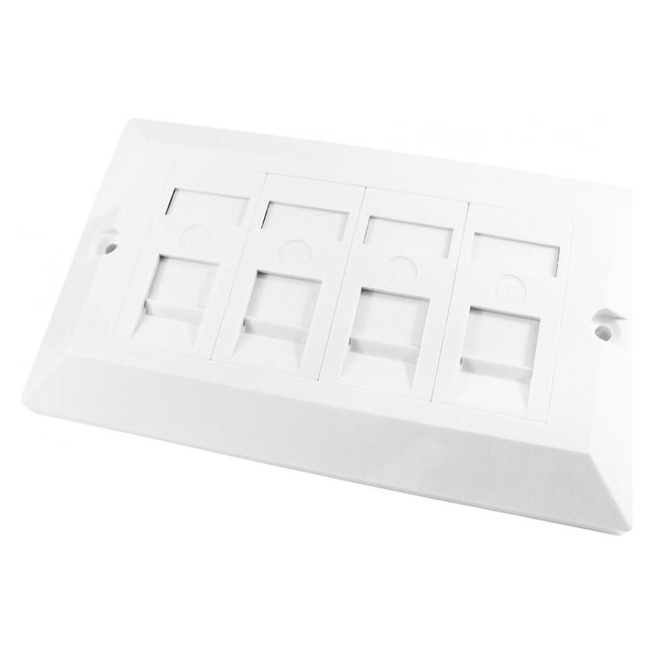 Cables Direct CDL 4Port Cat5e Faceplate-Dual v2 (UT-899004)
