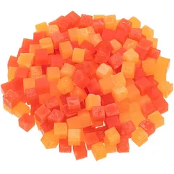Wachswürfel orange/rot, 200g