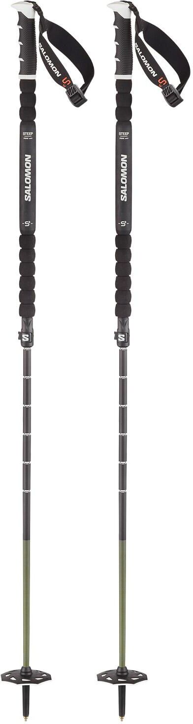 Salomon  - Steep Prime Vario S3 (100-135cm) Black White - Bâton