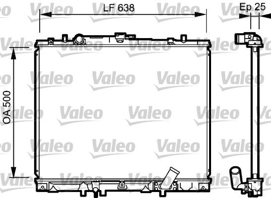 Valeo Kühler, Motorkühlung 734424 Für Mitsubishi
