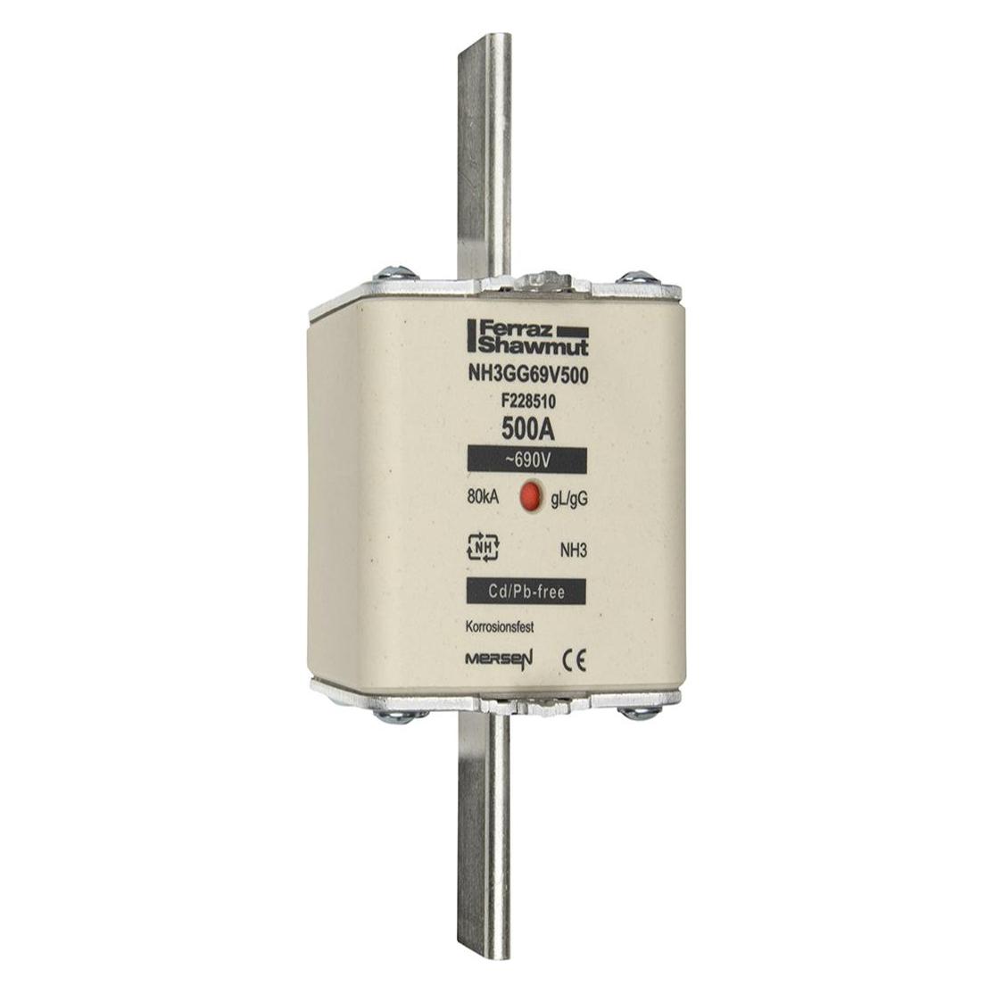Lindner LIN 1C387. NH-Sicherungseinsatz Gr 3 500A 43W 690VAC (500 A) (F228510)