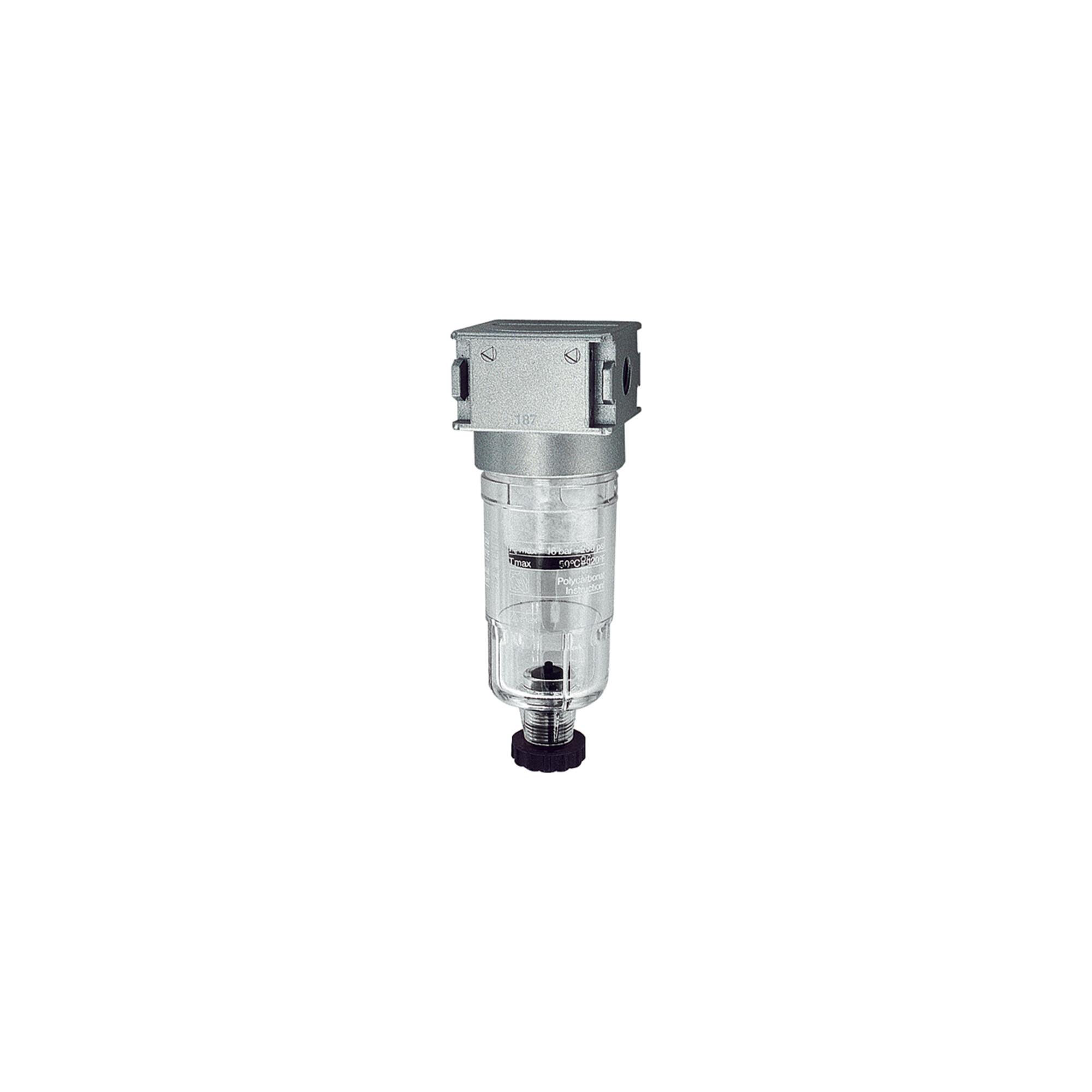 Riegler Vorfilter »multifix-mini«, mit PC-Behälter, 0,3 µm, BG 0, G 1/8 (FV 05 K-HA)