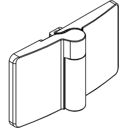 HSK Ersatzteile 270° Scharnier Aperto Anschlag rechts, 0° Stellung, Chrom, E100290-R-37-0-41 E100290-R-37-0-41