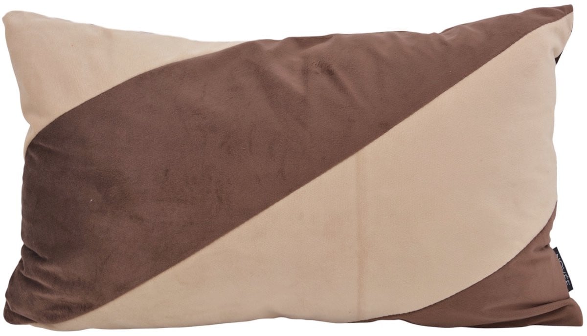 NOVÉE Sierkussen Velvet Swirl Beige/Bruin - Polyester