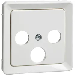 Elso 503624 Zentralplatte für Antennensteckdose 3 Loch RENOVIERUNG reinweiß